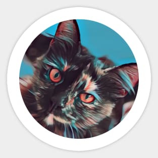 Daring floppy cat Sticker